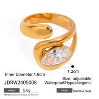 Stainless steel zircon ring, high-end, niche, light luxury ring accessories rings