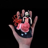 Anime Demon Slayer Palm Kamado Nezuko Cute Q Version Action Figure PVC Decoration Doll Model Children Toy Gift