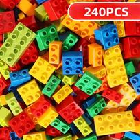 240 vnt. statybiniai kaladėlės Vaikų žaislas Statybinės kaladėlės bausteine rinkinys Vaikų žaislai Surinkimo žaislas Statybinės kaladėlės