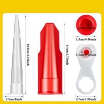 1 Set Caulking Gun Nozzles Cap Red Caulk Saving Cap Glass Glue Tip Sealing Cap  Glue Mouth Protective Cover