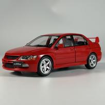 JDM 1:24 Mitsubishi Lancer Evolution EVO9 kompaktiškas automobilis Lydinio Metalas Lietas Modelinis Automobilis Garsas ir Šviesa Traukiamas Kolekcija Pomėgis Dovana raudona