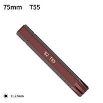 Screwdriver Bits 75mm T20/25/30/40/45/50/55 Torx Electric Screwdriver Bits Strong Magnetism Hex Shank Batch Head Hand Tools