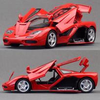 1:32 F1 XP4 XP5 1933 Alloy Sports Car Model Diecasts Metal Track Racing Car Vehicles Model Sound Light Simulation Kids Toys Gift raudona