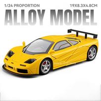 1:24 F1-LM 720S Model Toy Sports Cars Alloy Diecast Sound Light Shock Absorption Doors Opened Pull Back Collection Supercars