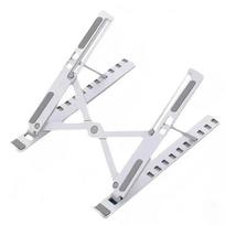 1pc Ergonomic Laptop Stand with Cooling, Portable Foldable  Adjustable Height, Desktop Riser for Tablet, Notebook, Computer balta