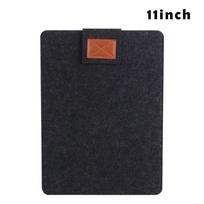 Professional Fashion Anti-scratch Sleeve Case Wool Felt Laptop Bag Computer Cover 11 inch tamsiai pilka spalva