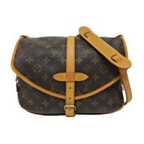 [Pre-Owned] Monogram Saumur 30 Iconic Classic Logo Print Adjustable Shoulder Strap Canvas And Leather Messenger Bag - Good #1O9ISIH ONE SIZE