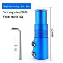 Universal Adjustable Bicycle Handlebar Stem Riser - Mountain & Road Bike Extension blue
