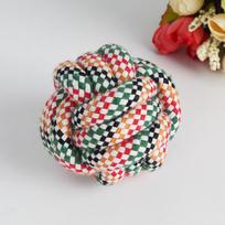 Kandžiams atsparus medvilninės virvės mazgo kamuolys žaislas katėms ir šunims 6cm-55g
