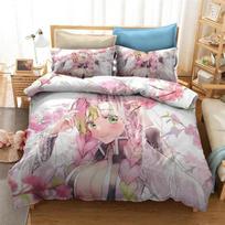 3D Printed Demon Slayer Bedding Set Japan Anime Duvet Cover Comforter Home Textiles Bed Linen Cartoon Design 70x133cm 2pcs