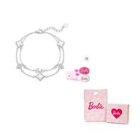 Barbie crystal bracelet [ Exploding Crystal*Lucky Four-leaf Clover] Original niche design double layer stacking, high-end light G-Ba2512008 sidabras