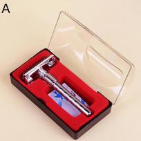 Classic Manual Double Edge Beard Shaver Traditional Safety Razor for Men Daily Facial Hair Removal Grooming A