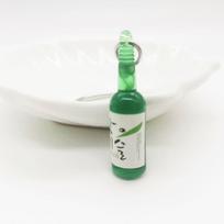 Travel Gift Soju Cans Keychain Simulation Soju Cans Keyring Simulation Trinket Car Key Accessories žalia