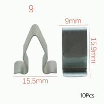 10 Pcs Universal Auto Front Console Dash Dashboard Retainer Rivet Fastener U Type Clips For All Cars Panel Trim Metal Clip 9