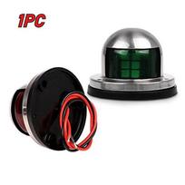 Waterproof Stainless Steel Boat Bow Navigation LED Lights Red Green 50000H Long Lifespan 12V Marine Vessel Safety Warning Indicator Lamp Kit žalia