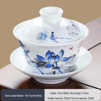 Dehua Youluo Blue and White Porcelain Gaiwan