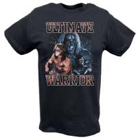 Ultimate Warrior Three Pose Flex Black Tshirt S