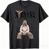 Nirvana rock band men's cotton T-shirt hip-hop style Men's and Women's oversized Y2K Tee Casual Loose Outdoor S