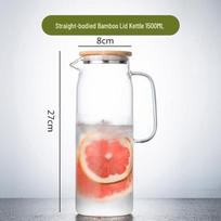 BoYiDuo High Borosilicate Glass Water Pitcher with Bamboo Lid