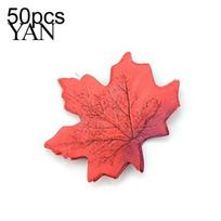 50 vnt. dirbtinis rudens rudens lapų klevo fotorekvizitas namų vestuvių vakarėlio dekoravimas 50pcs vyno raudonos spalvos