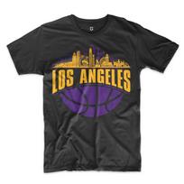 Los Angeles Basketball Skyline Men's T-Shirt L