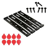 ABS Motorcycles Front And Rear License Plate Frame No Drill Mounting for Vehicles Weatherproof Design No Tools Needed 1 black