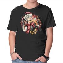 Unisex Crew Neck T-Shirt Happy Holidays Humans Graphic Short Sleeve Casual Tee L
