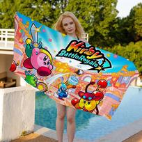 Hot Lovely K-Kirbies Animation Microfiber Printed Beach Towel Mountain Climbing Yoga Beach Swimming Running Absorbent Soft Towel Cotton 30x30cm
