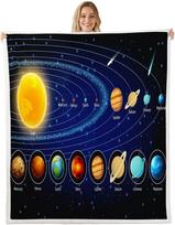 Saulės sistemos planetų pledas Jaukus kosmoso astronomijos dekoras namų svetainei Galaktikos menas Mokslo sienų gobelenas Dekoratyvinis Q 130x150cm51x59in