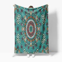 Bohemian Mandala Print Blanket Psychedelic Colorful Ethnic Pattern Throw Blanket For Sofa Couch Bed Decoration 70x100cm28x39in