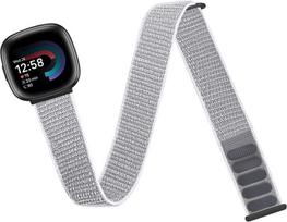 Nailoninė sportinė laikrodžio apyrankė skirta Fitbit versa3, čiurnai/rankai, elastinė ER juoda