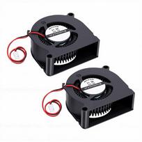 2Pcs Hotend Fan Fit for Anycubic Kobra 3 3D Printer Replacement 5020 Dual Ball Bearing Blower Extruder Cooling Heat