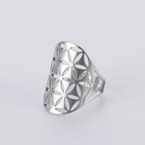 Dawapara Flower of Life Talisman Resizable Finger Rings for Men Women Hollow Adjustable Ring Stainless Steel Jewelry resizable