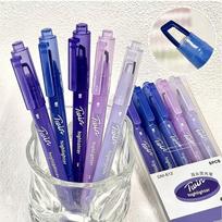 5pcs/set Multi-Color Highlighter Set Dual Tip Marker Pens Visible Window Highlighter  Annotating Set-6