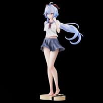 25cm Genshin Impact Figure Ganyu Figure School Uniform Ganyu Figurine Beautiful Girl Gk Statue Model Collect Ornament Toys Gifts