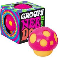 Needoh Groovy Shroom Squishy Fidget žaislas Retro grybas Minkštas streso kamuoliukas Netoksiškas Suspaudžiamas Anti-nerimo Streso mažinimo Fidget žaislas