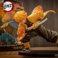 15cm Anime Demon Slayer Action Figure Model Agatsuma Zenitsu Collection Accessories Model Doll Toys balta