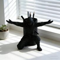 1-Piece Ninja Warrior Pen Holder Decoration 3D Printed Ninja Pen Stand Desktop Organizer Decoration Figurine Multifunctional Pen Holder 3D Printed