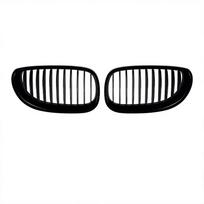High Quality ABS For BMW 5 Series E60 E61 2004-2010 Single Line & Double Lines Kidney Grille Car Front Bumper Grill Glossy Black