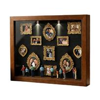 DIY Mini Museum Miniature Scene, Small Display Frame with Spotlight, Mini Museum Silhouette Frame decor For Wedding Holiday Home ruda