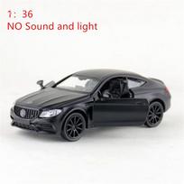 1:32 C63S Coupe lydinio automobilio modelis lietas metalinis žaislinis transporto priemonės automobilio modelių kolekcija simuliacinis garsas ir šviesa vaikų dovanos gray