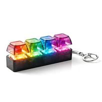 Klaviatūros Fidget žaislas Šviečianti RGB klaviatūra Clicker raktų pakabukas Kristalinis Fidget žaislas Sensorinis streso mažinimo Clicker žaislas black