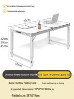 Adjustable Height Aluminum Folding Picnic Table & Chairs Set for Outdoor Camping & BBQ