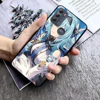 „Genshin Impact Anime“ telefono dėklas, skirtas „Moto Edge 50 40 Pro Edge 40 30 Ultra Neo Fusion G Power G Stylus G Play E32 E20 E40“ Moto Edge 40 Pro