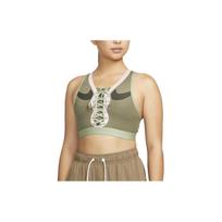 Nike Dri-FIT Swoosh Air Force 1 Logo Print Medium Support Sports Bra Women Underwear Olive-Green DD1433-222 M
