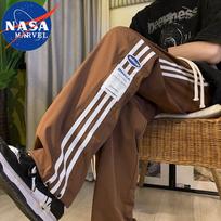 NASA MARVEL Men's Ice Silk Straight-Leg Casual Pants 3XL kava