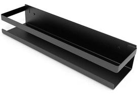 Juoda pakabinama virtuvės vonios lentyna, 40 cm