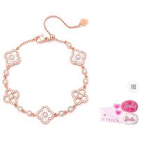 Barbie crystal bracelet  crystal* sparkling, best friend's style, flowing pink four-leaf clover wrist bracelet, high-end TX2604006 rožinė