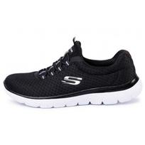 Skechers Moteriški Lengvo Paminkštinimo Žemi Bėgimo Treningo Batai Juodi Balti 12980-BKW 39 black