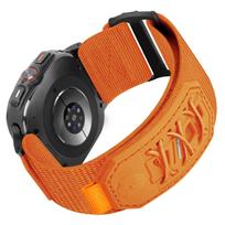 Braided band Compatible with Samsung Galaxy Watch Ultra 47mm (2024/2025 model) Replacement band, Nylon Loop Strap for Men 47MM oranžinė